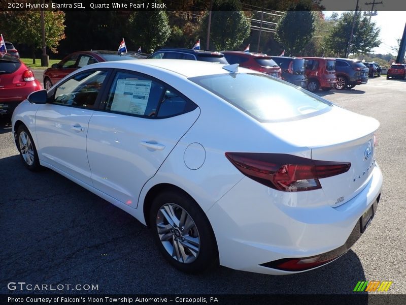 Quartz White Pearl / Black 2020 Hyundai Elantra SEL