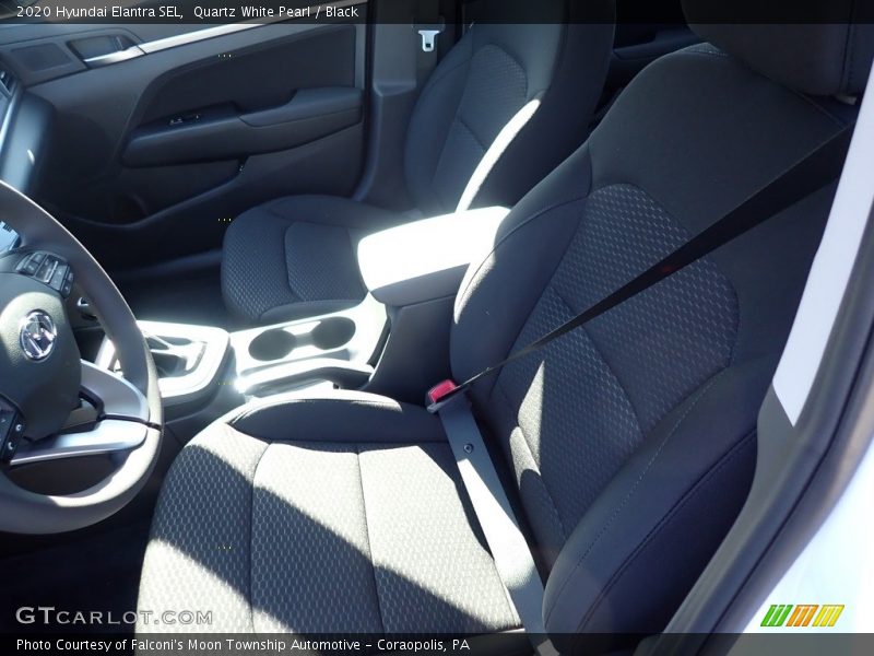 Quartz White Pearl / Black 2020 Hyundai Elantra SEL