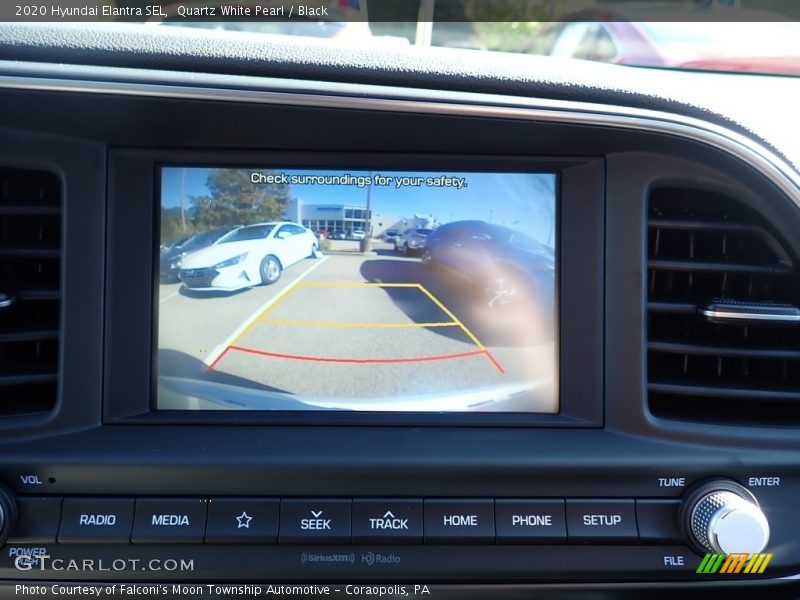 Quartz White Pearl / Black 2020 Hyundai Elantra SEL