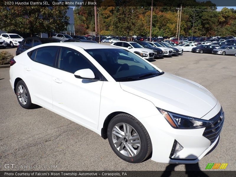 Quartz White Pearl / Black 2020 Hyundai Elantra SEL