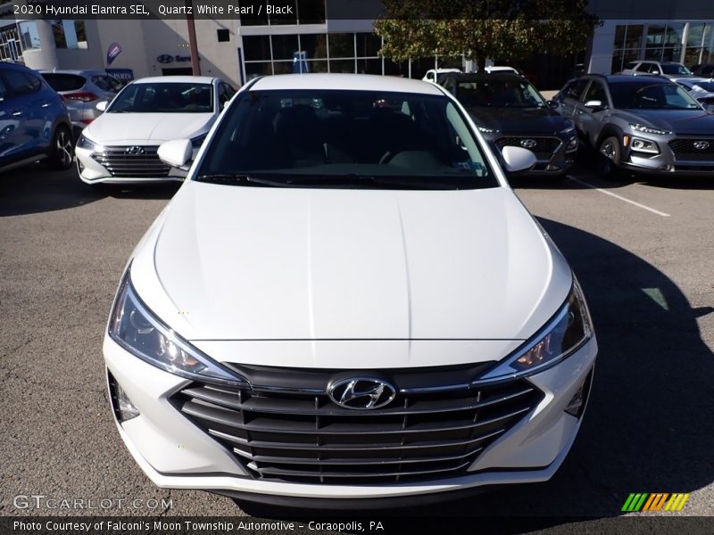 Quartz White Pearl / Black 2020 Hyundai Elantra SEL