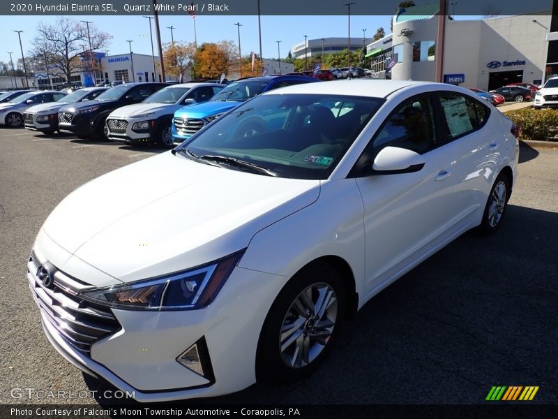 Quartz White Pearl / Black 2020 Hyundai Elantra SEL