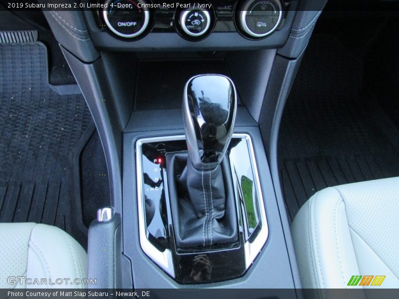  2019 Impreza 2.0i Limited 4-Door Lineartronic CVT Automatic Shifter