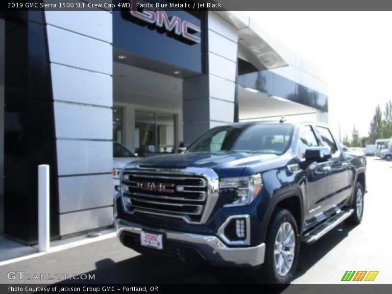 Pacific Blue Metallic / Jet Black 2019 GMC Sierra 1500 SLT Crew Cab 4WD