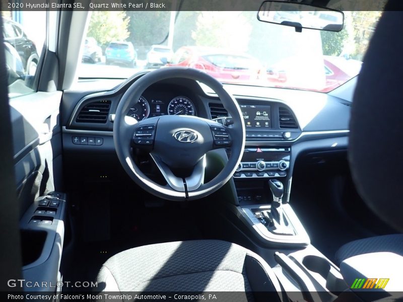 Quartz White Pearl / Black 2020 Hyundai Elantra SEL