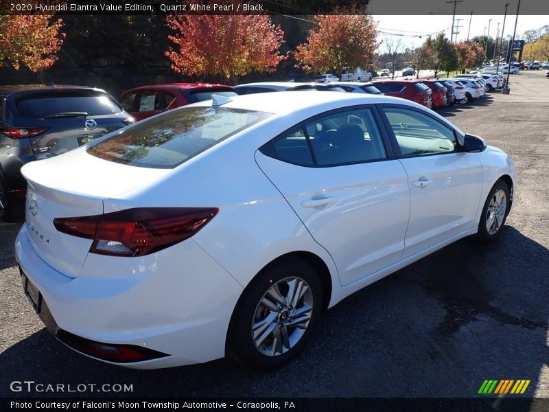 Quartz White Pearl / Black 2020 Hyundai Elantra Value Edition