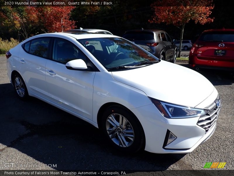 Quartz White Pearl / Black 2020 Hyundai Elantra Value Edition