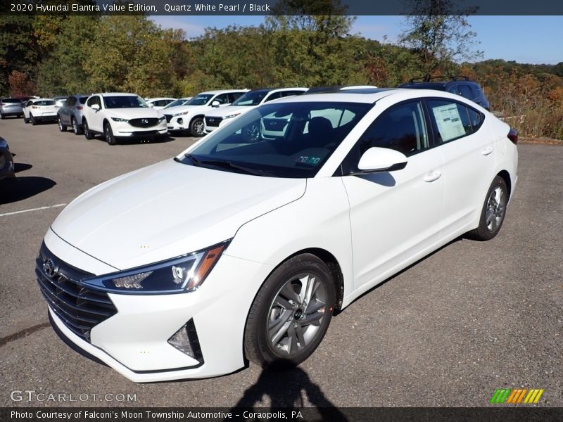 Quartz White Pearl / Black 2020 Hyundai Elantra Value Edition
