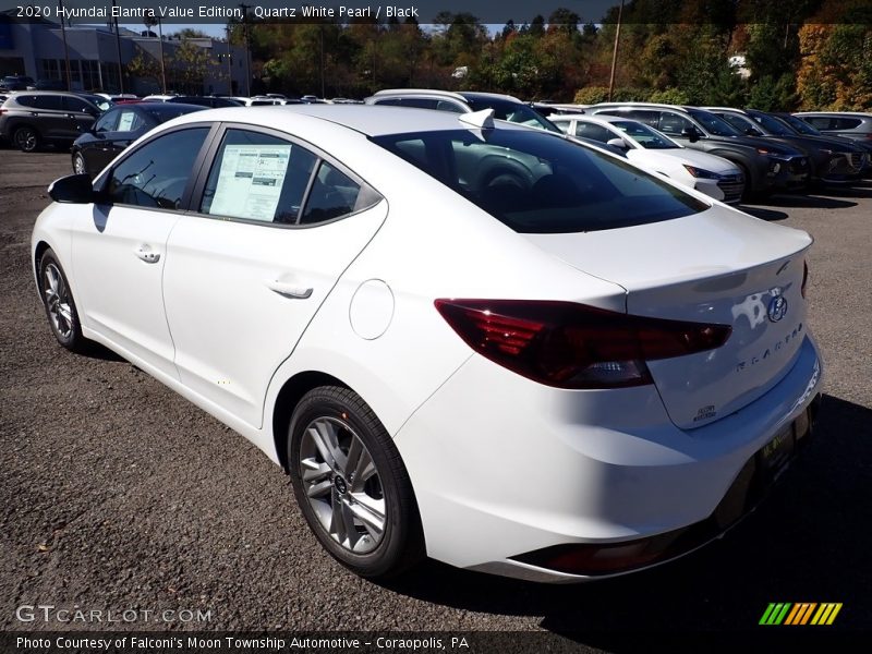 Quartz White Pearl / Black 2020 Hyundai Elantra Value Edition