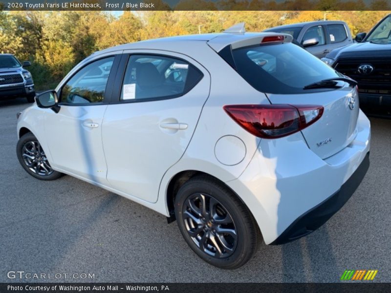 Frost / Blue Black 2020 Toyota Yaris LE Hatchback