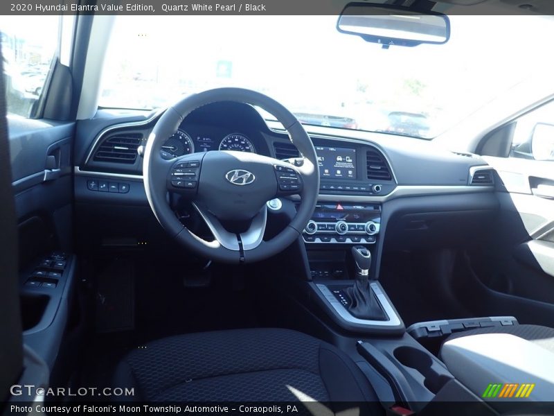 Quartz White Pearl / Black 2020 Hyundai Elantra Value Edition
