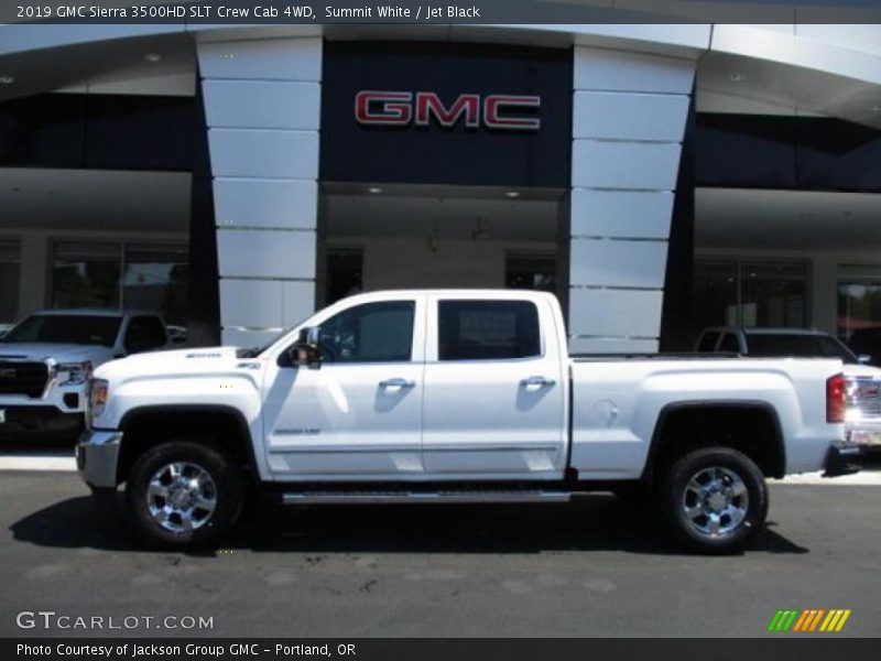 Summit White / Jet Black 2019 GMC Sierra 3500HD SLT Crew Cab 4WD