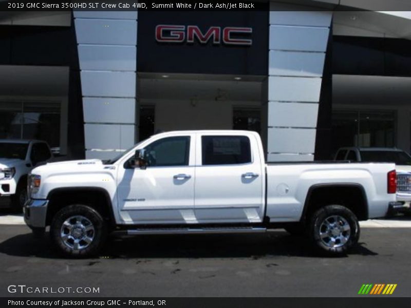 Summit White / Dark Ash/Jet Black 2019 GMC Sierra 3500HD SLT Crew Cab 4WD