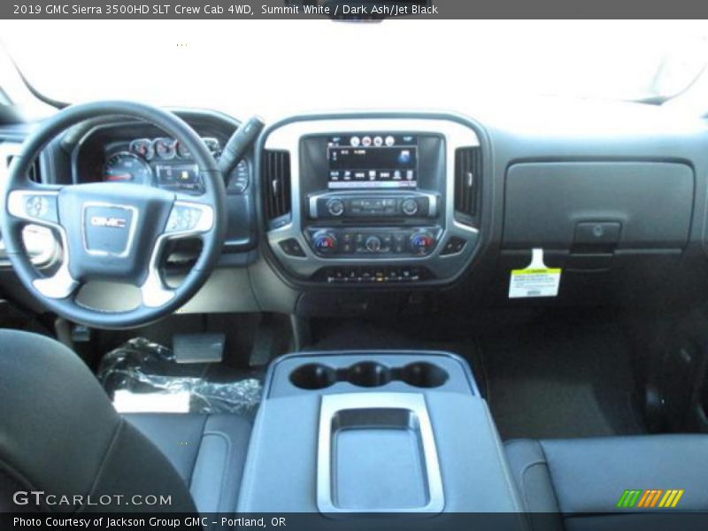 Summit White / Dark Ash/Jet Black 2019 GMC Sierra 3500HD SLT Crew Cab 4WD