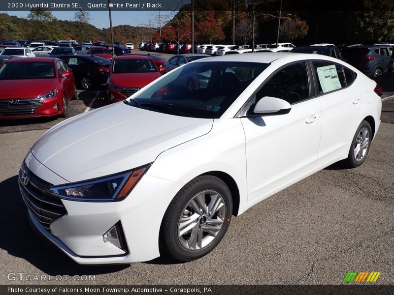 Quartz White Pearl / Black 2020 Hyundai Elantra SEL