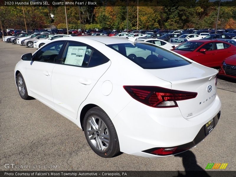 Quartz White Pearl / Black 2020 Hyundai Elantra SEL
