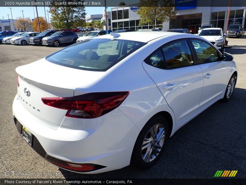 Quartz White Pearl / Black 2020 Hyundai Elantra SEL