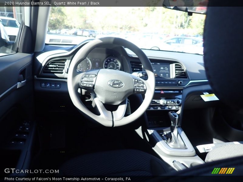 Quartz White Pearl / Black 2020 Hyundai Elantra SEL