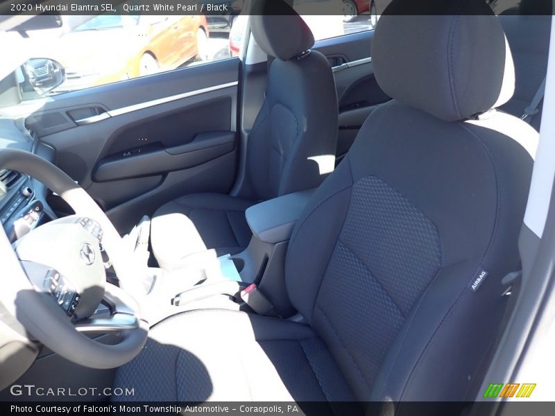 Quartz White Pearl / Black 2020 Hyundai Elantra SEL