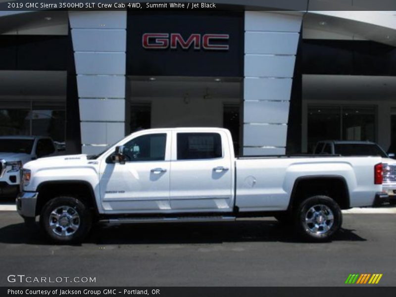 Summit White / Jet Black 2019 GMC Sierra 3500HD SLT Crew Cab 4WD