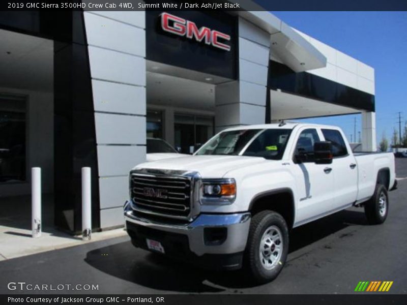 Summit White / Dark Ash/Jet Black 2019 GMC Sierra 3500HD Crew Cab 4WD