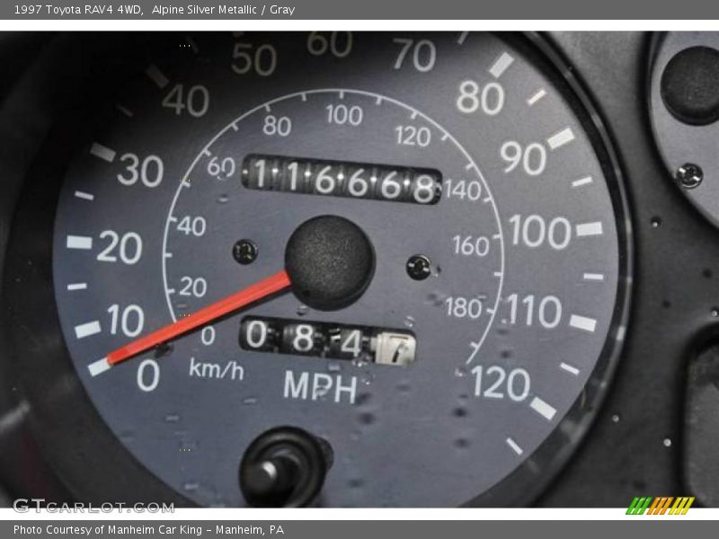 Alpine Silver Metallic / Gray 1997 Toyota RAV4 4WD