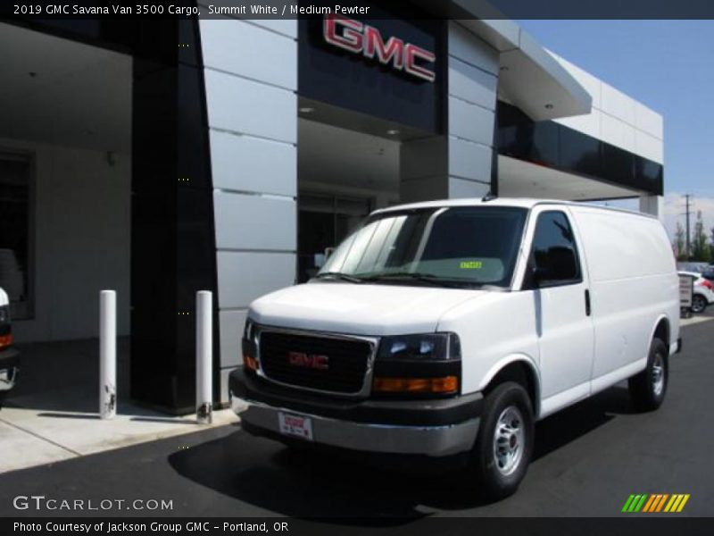 Summit White / Medium Pewter 2019 GMC Savana Van 3500 Cargo