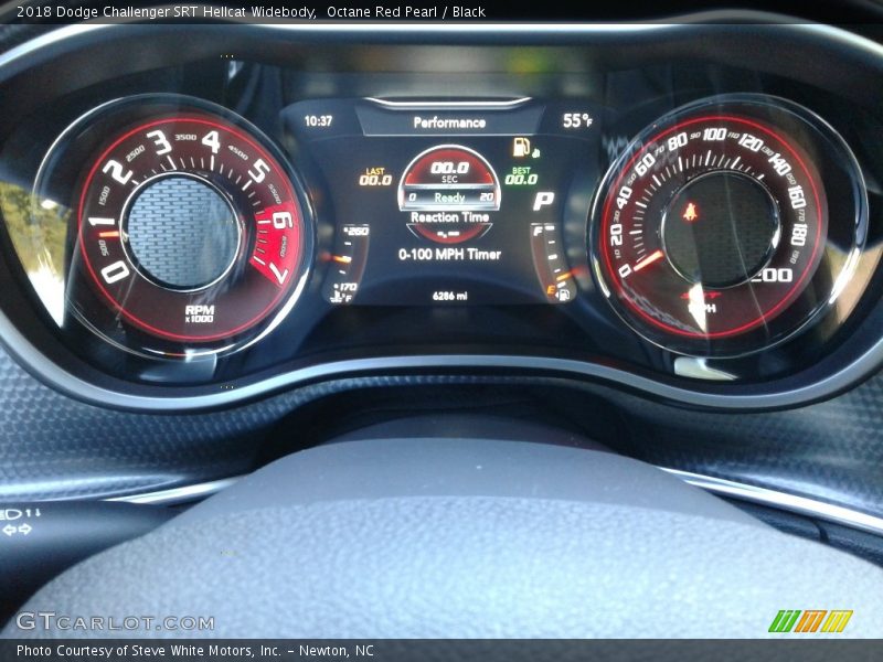 Octane Red Pearl / Black 2018 Dodge Challenger SRT Hellcat Widebody