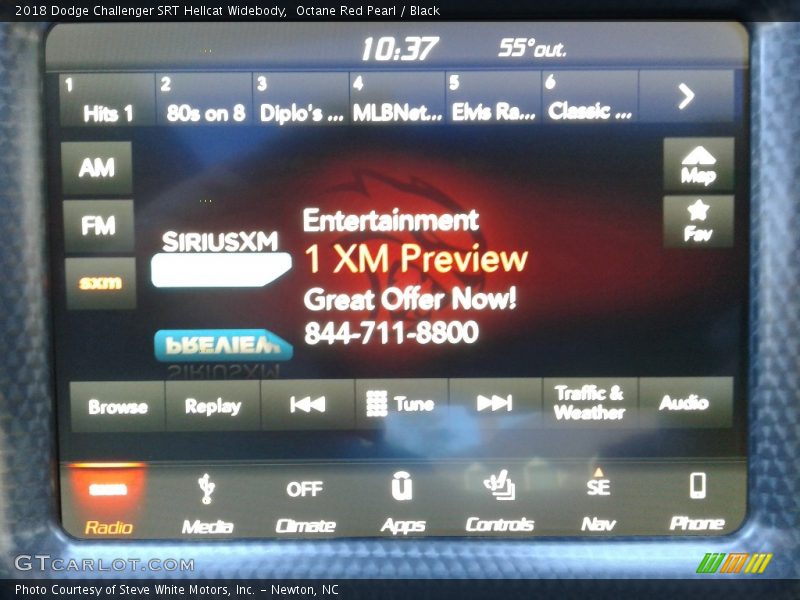 Octane Red Pearl / Black 2018 Dodge Challenger SRT Hellcat Widebody