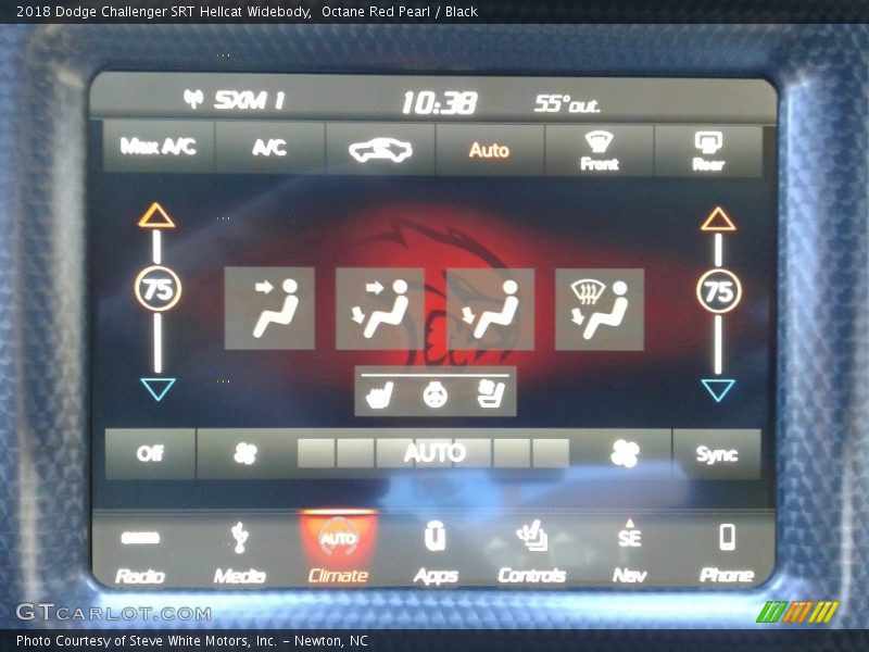 Octane Red Pearl / Black 2018 Dodge Challenger SRT Hellcat Widebody