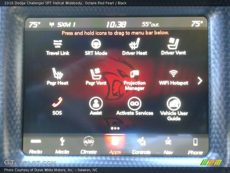 Octane Red Pearl / Black 2018 Dodge Challenger SRT Hellcat Widebody