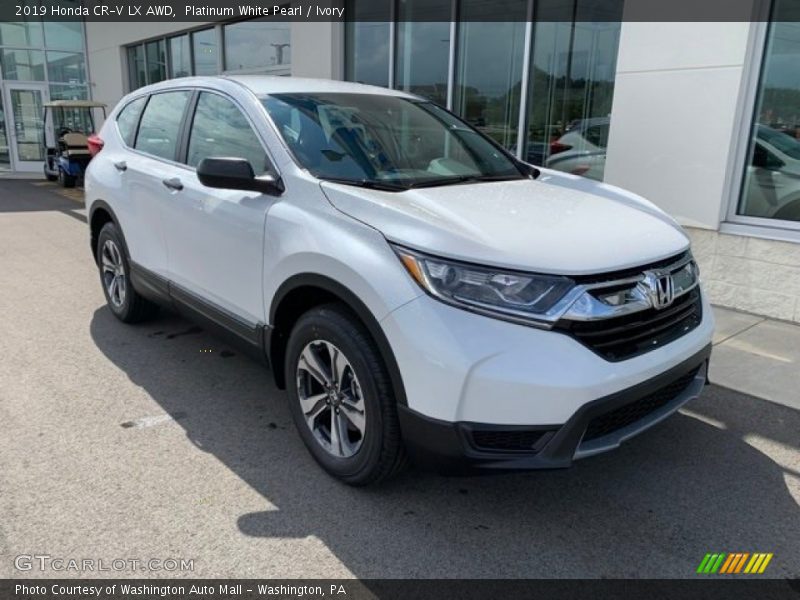 Platinum White Pearl / Ivory 2019 Honda CR-V LX AWD