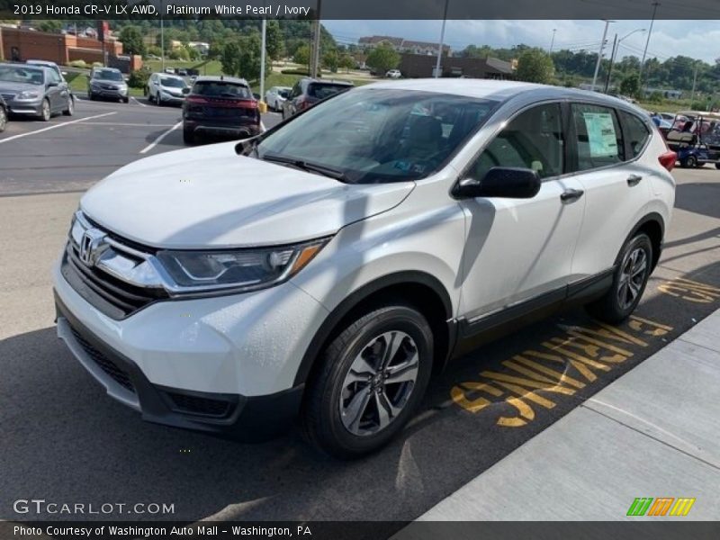 Platinum White Pearl / Ivory 2019 Honda CR-V LX AWD