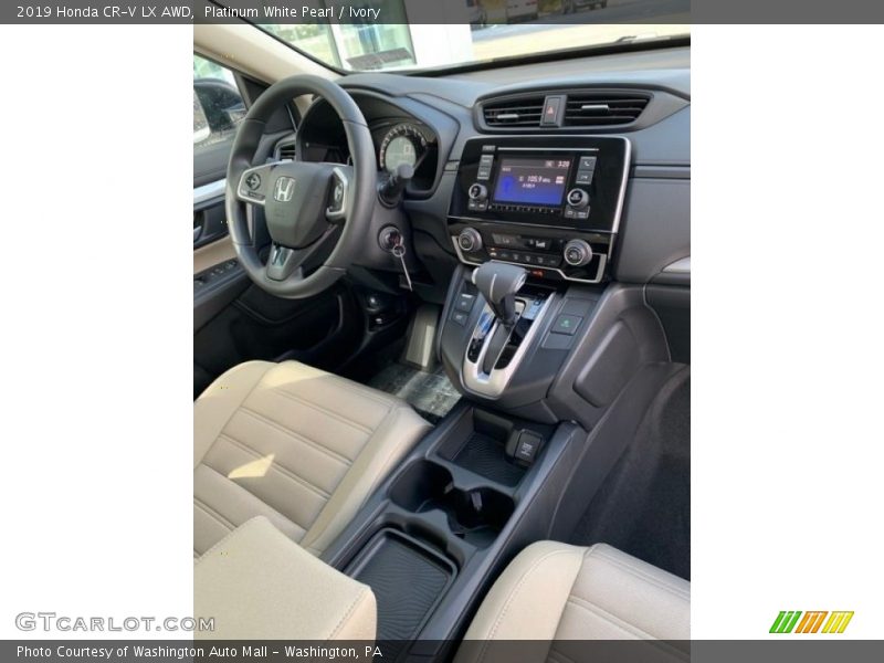 Platinum White Pearl / Ivory 2019 Honda CR-V LX AWD