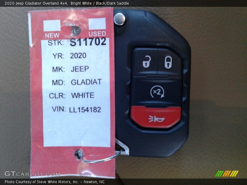 Bright White / Black/Dark Saddle 2020 Jeep Gladiator Overland 4x4