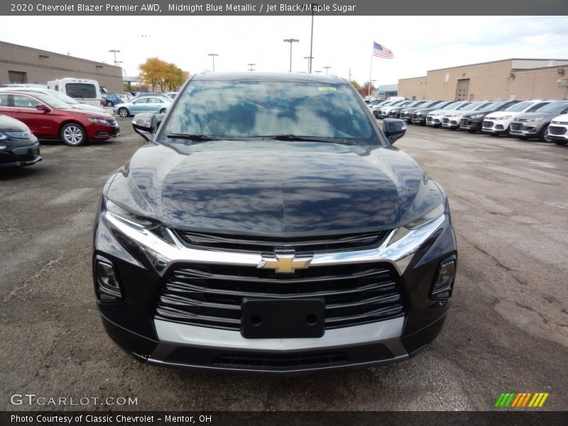 Midnight Blue Metallic / Jet Black/Maple Sugar 2020 Chevrolet Blazer Premier AWD