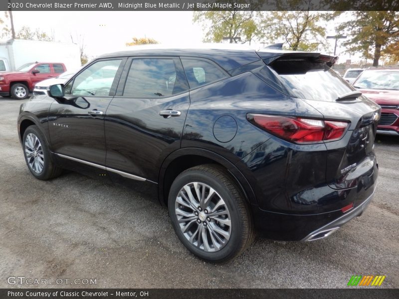 Midnight Blue Metallic / Jet Black/Maple Sugar 2020 Chevrolet Blazer Premier AWD