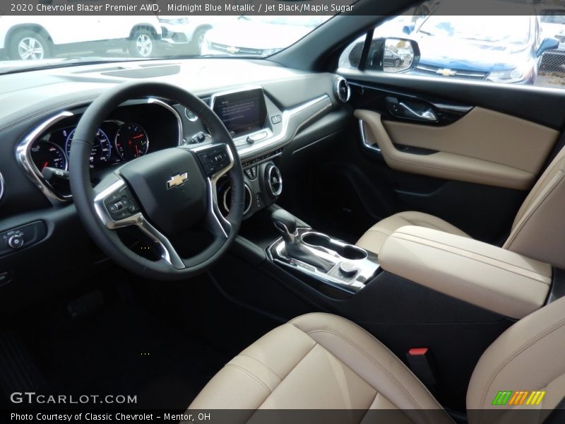 Midnight Blue Metallic / Jet Black/Maple Sugar 2020 Chevrolet Blazer Premier AWD