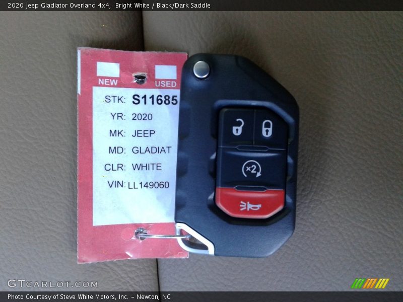 Bright White / Black/Dark Saddle 2020 Jeep Gladiator Overland 4x4