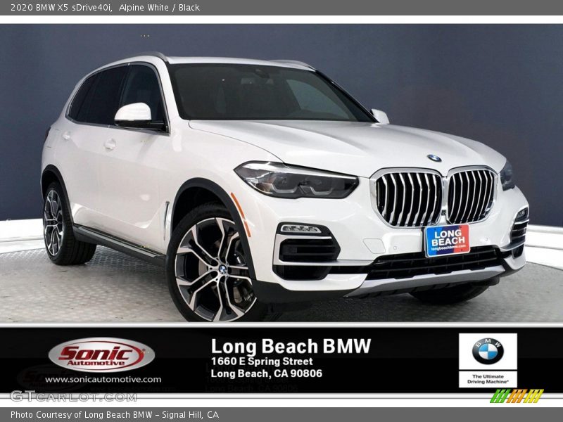 Alpine White / Black 2020 BMW X5 sDrive40i