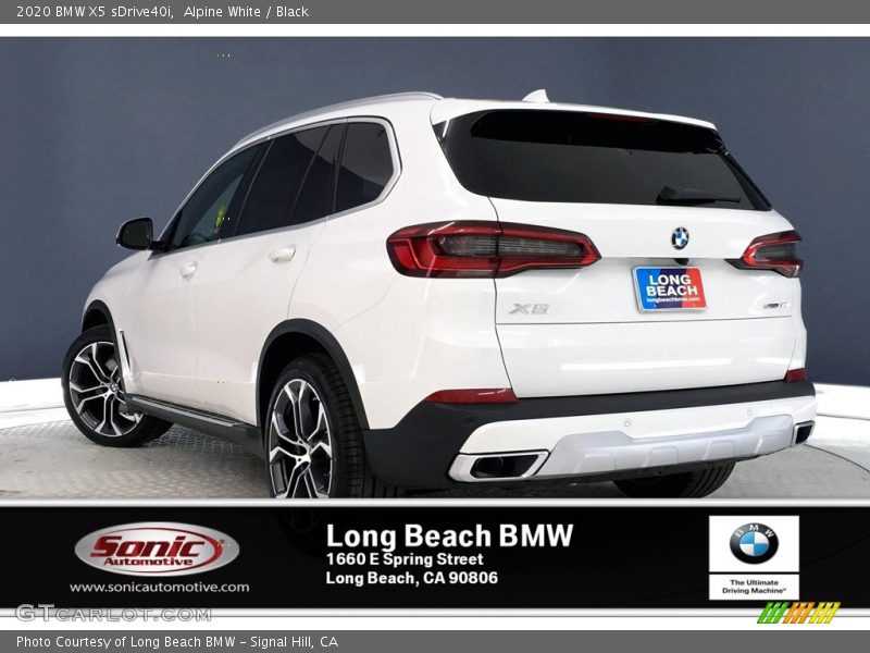 Alpine White / Black 2020 BMW X5 sDrive40i