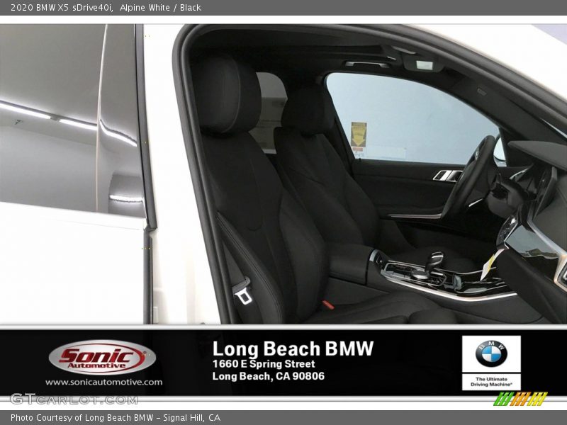 Alpine White / Black 2020 BMW X5 sDrive40i