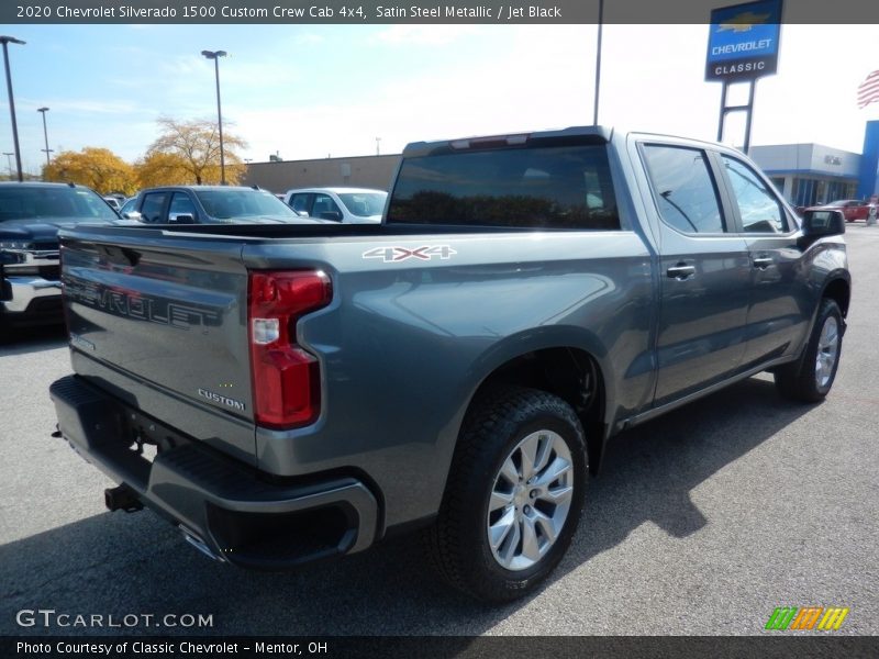 Satin Steel Metallic / Jet Black 2020 Chevrolet Silverado 1500 Custom Crew Cab 4x4