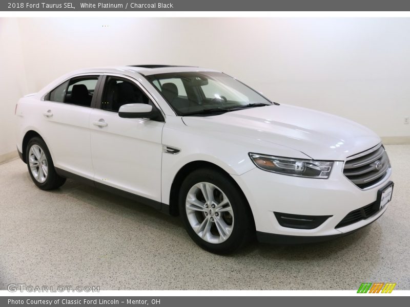 White Platinum / Charcoal Black 2018 Ford Taurus SEL