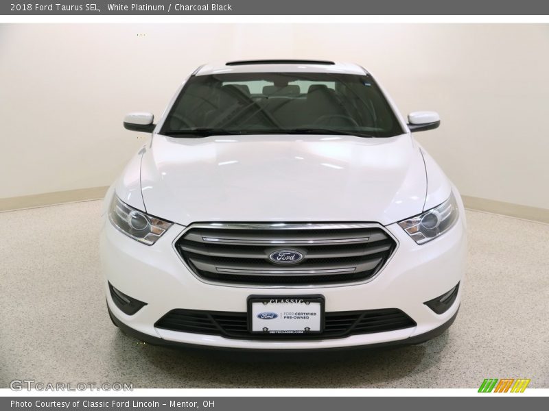 White Platinum / Charcoal Black 2018 Ford Taurus SEL