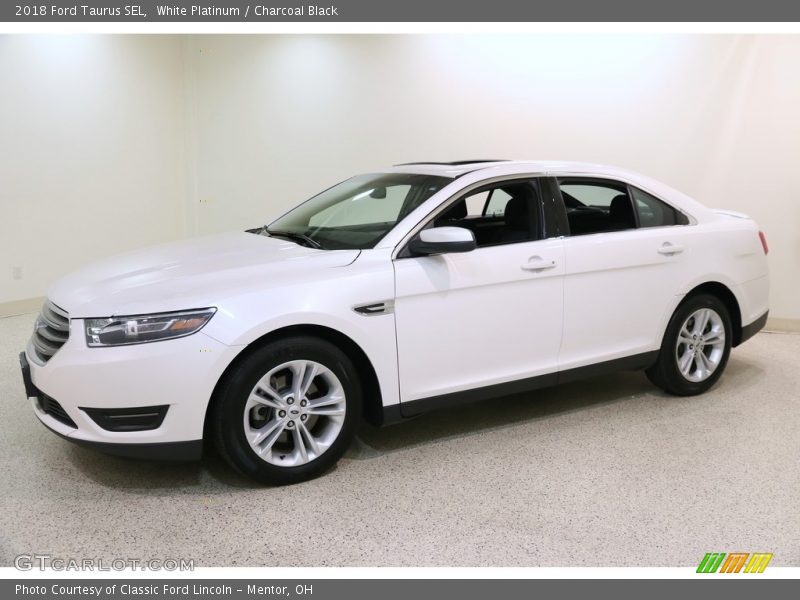 White Platinum / Charcoal Black 2018 Ford Taurus SEL