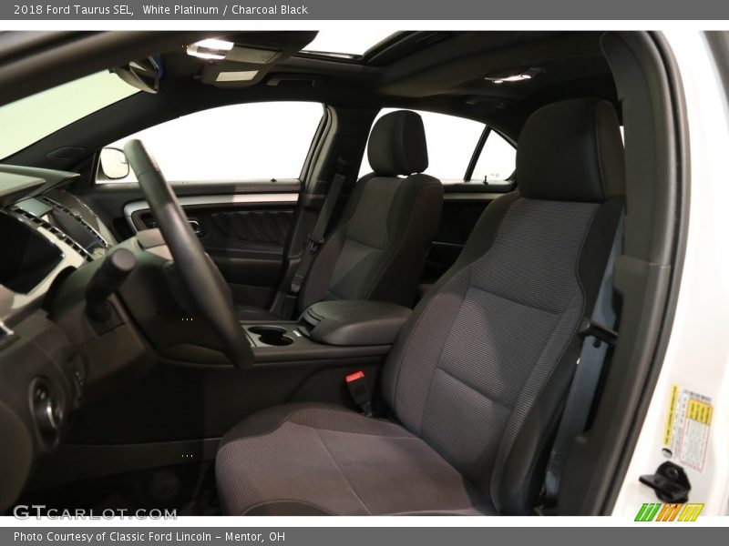 White Platinum / Charcoal Black 2018 Ford Taurus SEL