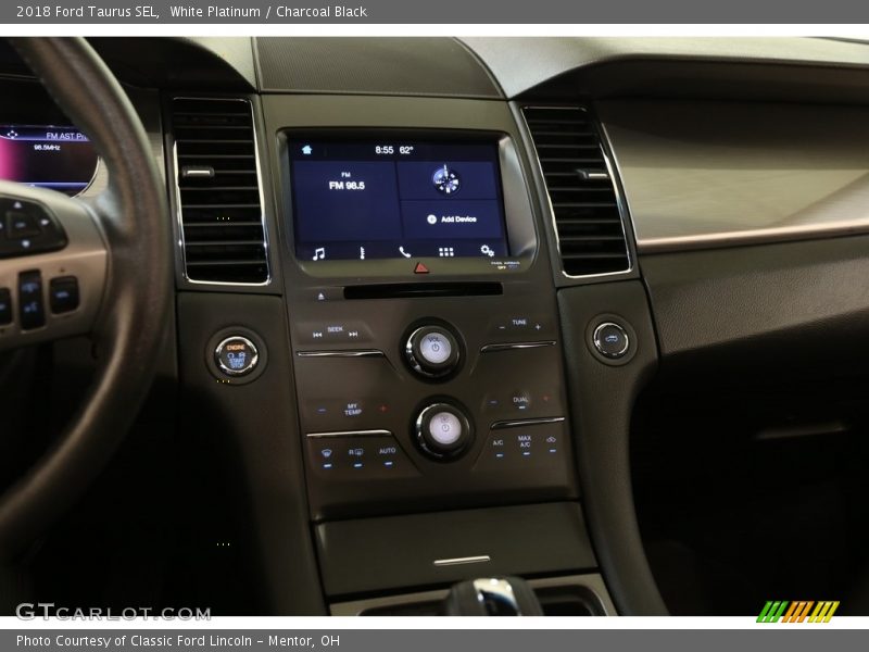 White Platinum / Charcoal Black 2018 Ford Taurus SEL