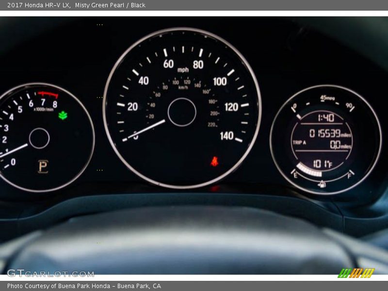 Misty Green Pearl / Black 2017 Honda HR-V LX