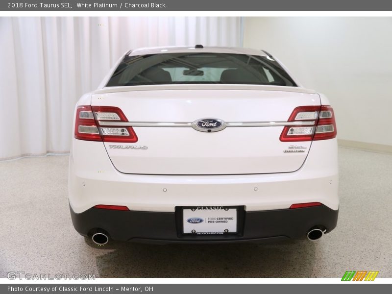 White Platinum / Charcoal Black 2018 Ford Taurus SEL
